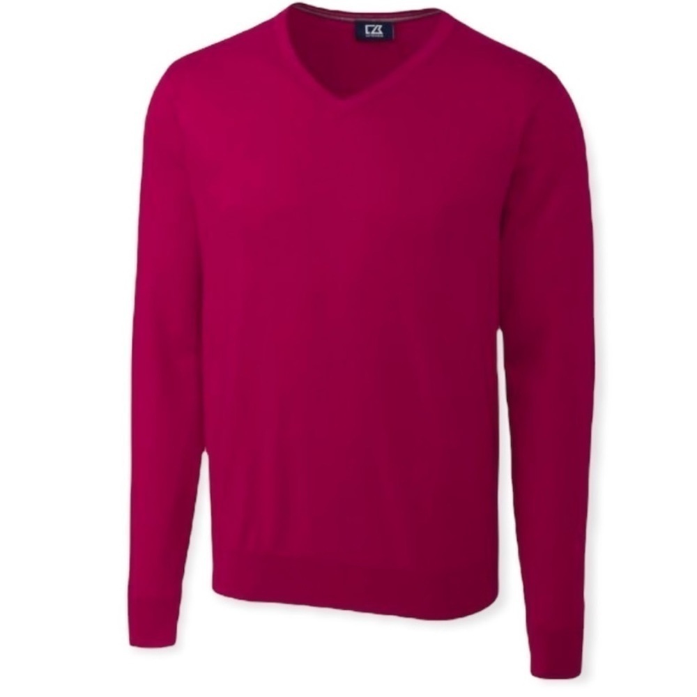 Cutter & Buck Lakemont Classic Fit V-Neck Sweater In Pink Size 3XB/3GT NWOT